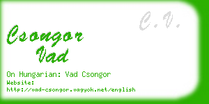 csongor vad business card